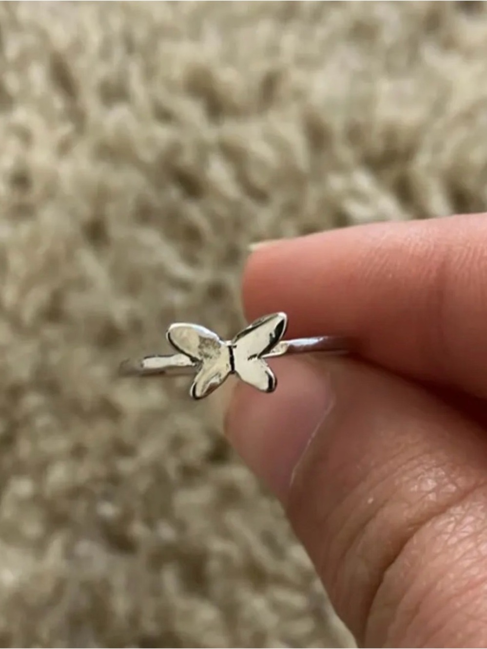 Silver Butterfly Ring
